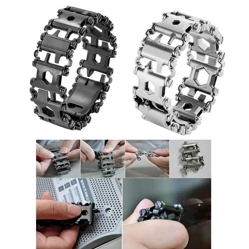 29 In 1 Multi Tool Bracelet Tread Bracelet Multifunction Tool Outdoor Bolt Driver Kits Travel Wearable Bike Multitool
29 In 1 Multi Tool Bracelet Tread Bracelet Multifunction Tool Outdoor Bolt Driver Kits Travel Wearable Bike Multitool