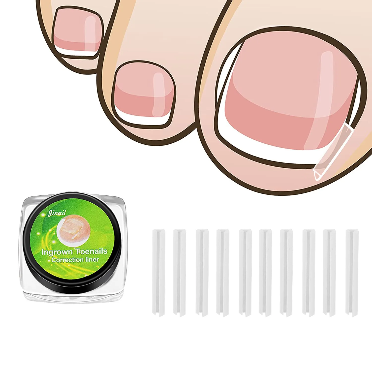 10pcs Ingrown Toenail Correction Tool Ingrown Toe Nail Treatment Elastic Patch Sticker Straightening Clip Brace Pedicure Tool
10pcs Ingrown Toenail Correction Tool Ingrown Toe Nail Treatment Elastic Patch Sticker Straightening Clip Brace Pedicure Tool