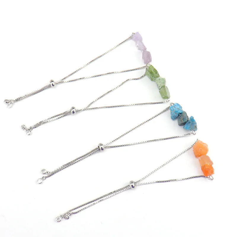 Healing Reiki Ore Natural Raw Stone Crystal Push Pull Bracelet Irregular Unpolished Mineral Crystal Stacked Adjustable Bangle
Healing Reiki Ore Natural Raw Stone Crystal Push Pull Bracelet Irregular Unpolished Mineral Crystal Stacked Adjustable Bangle