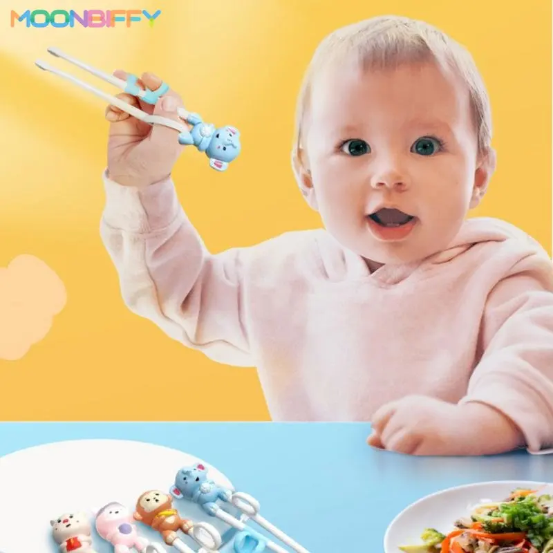 

Baby Learning Training Chopsticks Cartoon Animal Beginner Chopstick Tableware Kids Eating Training Helper Baby Tools