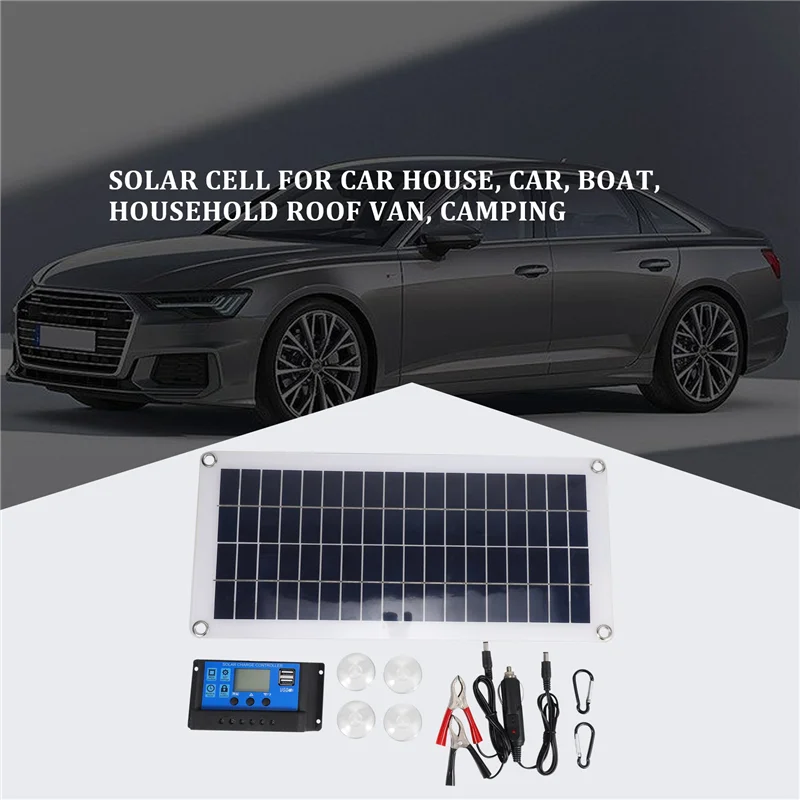 10W Flexible Solar Panel Solar Cells for Car RV Boat Home Roof Van Camping Solar Battery 50A Solar Controller Module
10W Flexible Solar Panel Solar Cells for Car RV Boat Home Roof Van Camping Solar Battery 50A Solar Controller Module