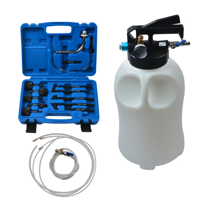 Transmission Oil Filling Tool 10L Fluid Dispenser Refill Pump Tool Kit With 13pcs ATF Adaptor
Transmission Oil Filling Tool 10L Fluid Dispenser Refill Pump Tool Kit With 13pcs ATF Adaptor