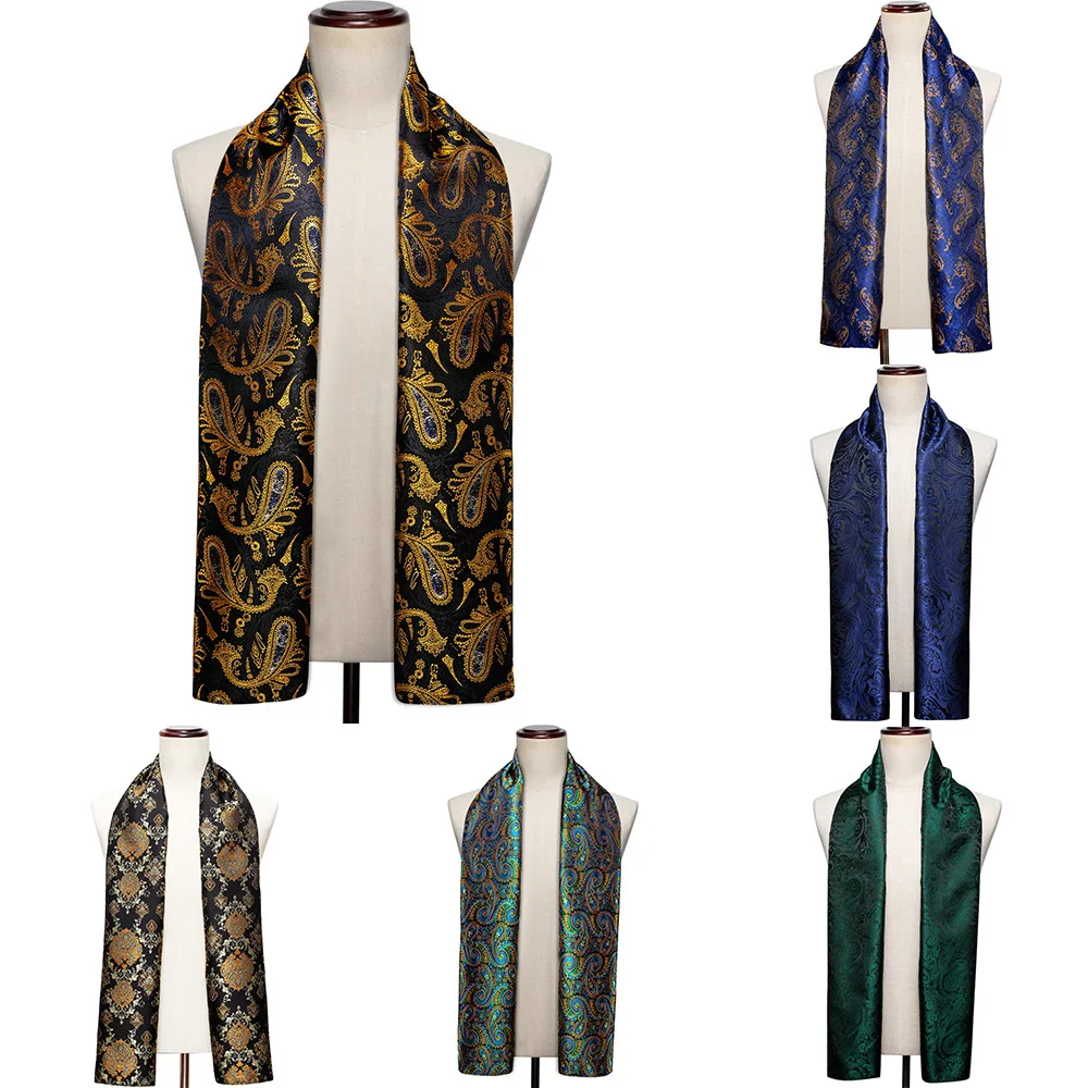 Black And Gold Silk Scarf Luxury Brand Fashion Paisley Jacquard Spring Autumn Leisure Suit Accessories 160*50cm Barry.Wang 1036
Black And Gold Silk Scarf Luxury Brand Fashion Paisley Jacquard Spring Autumn Leisure Suit Accessories 160*50cm Barry.Wang 1036