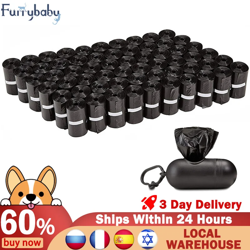 

120 Rolls Dog Poop Bags for dog Large Cat Waste Bags Doggie Outdoor Home Clean Refill Garbage Bag Pet Supplies 15 Bags/ Roll