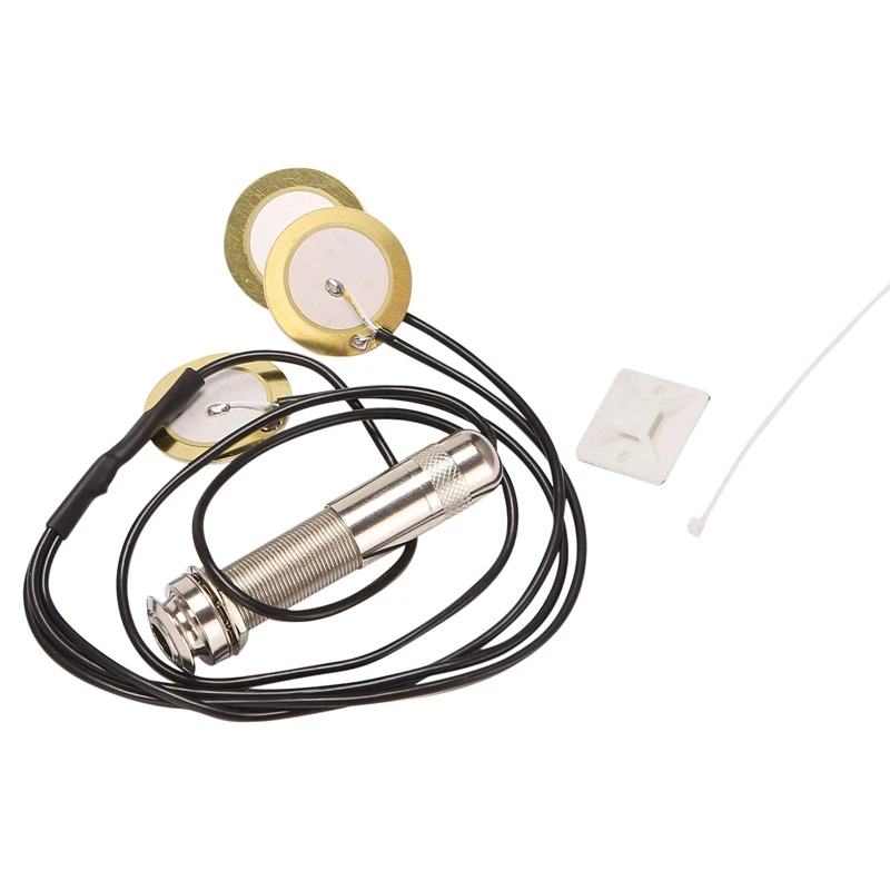 Piezo Pickup with 3 Transducers Guitar Pickup Self Adhesive End Pin Jack Soundboard for Ukulele Classical Guitars
Piezo Pickup with 3 Transducers Guitar Pickup Self Adhesive End Pin Jack Soundboard for Ukulele Classical Guitars