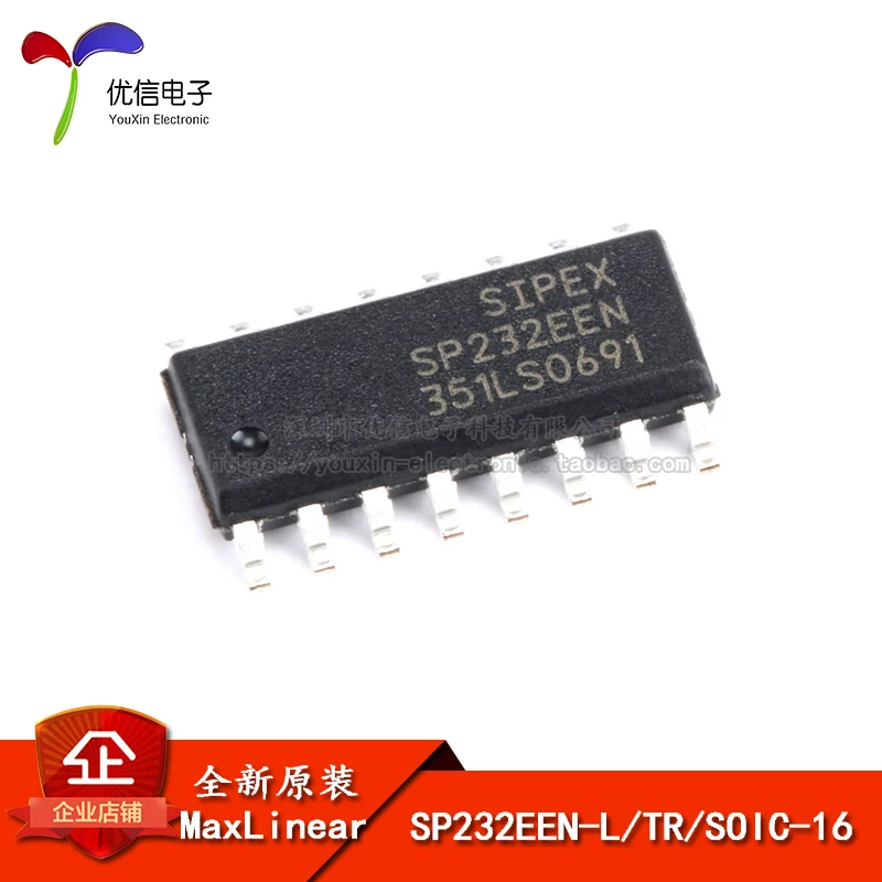 5pieces Original stock SP232EEN-L/TR SOIC-16 RS-232 +5V 
5pieces Original stock SP232EEN-L/TR SOIC-16 RS-232 +5V