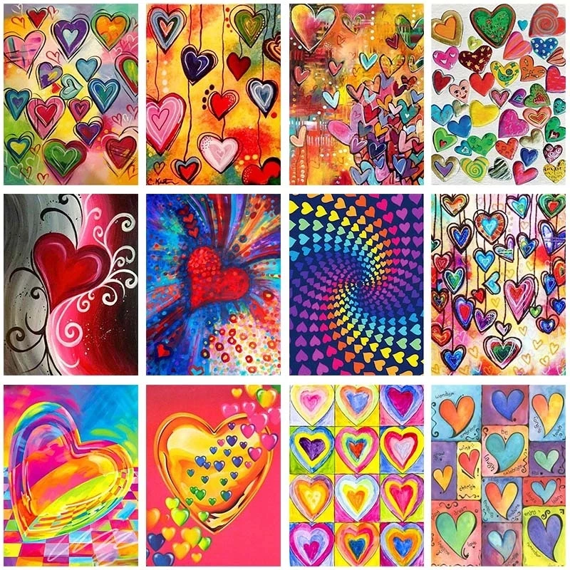5D DIY Diamond Painting Colorful Love Heart Embroidery Mosaic Full Square Round Drill Cross Stitch Kits Home Decor
5D DIY Diamond Painting Colorful Love Heart Embroidery Mosaic Full Square Round Drill Cross Stitch Kits Home Decor