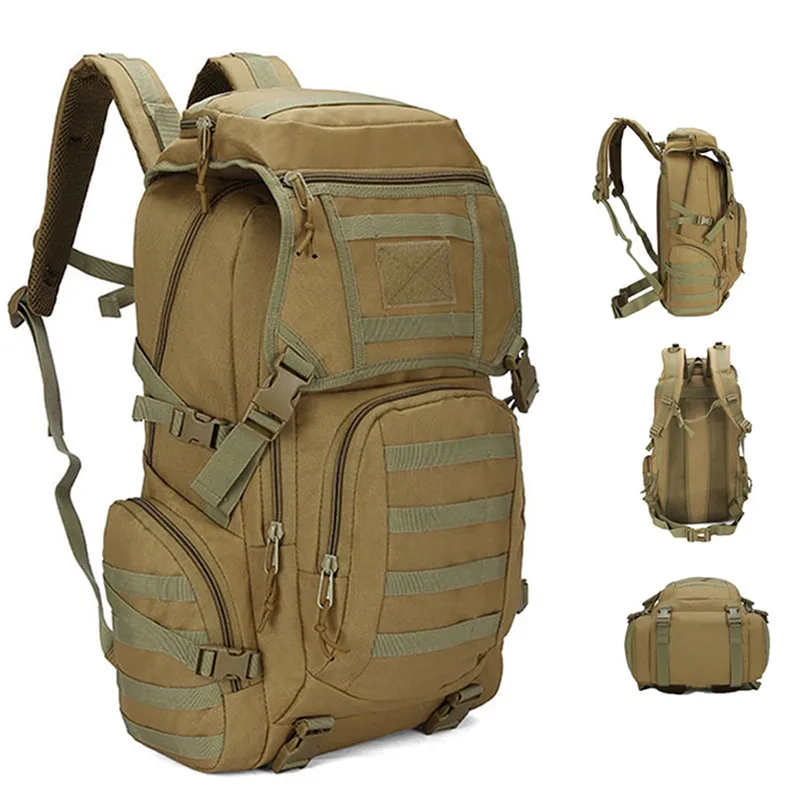 

Военный тактический рюкзак 50 л, рюкзак для кемпинга, пешего туризма, армейский рюкзак, водонепроницаемая сумка для активного отдыха, рыбалки, спорта, охоты, скалолазания