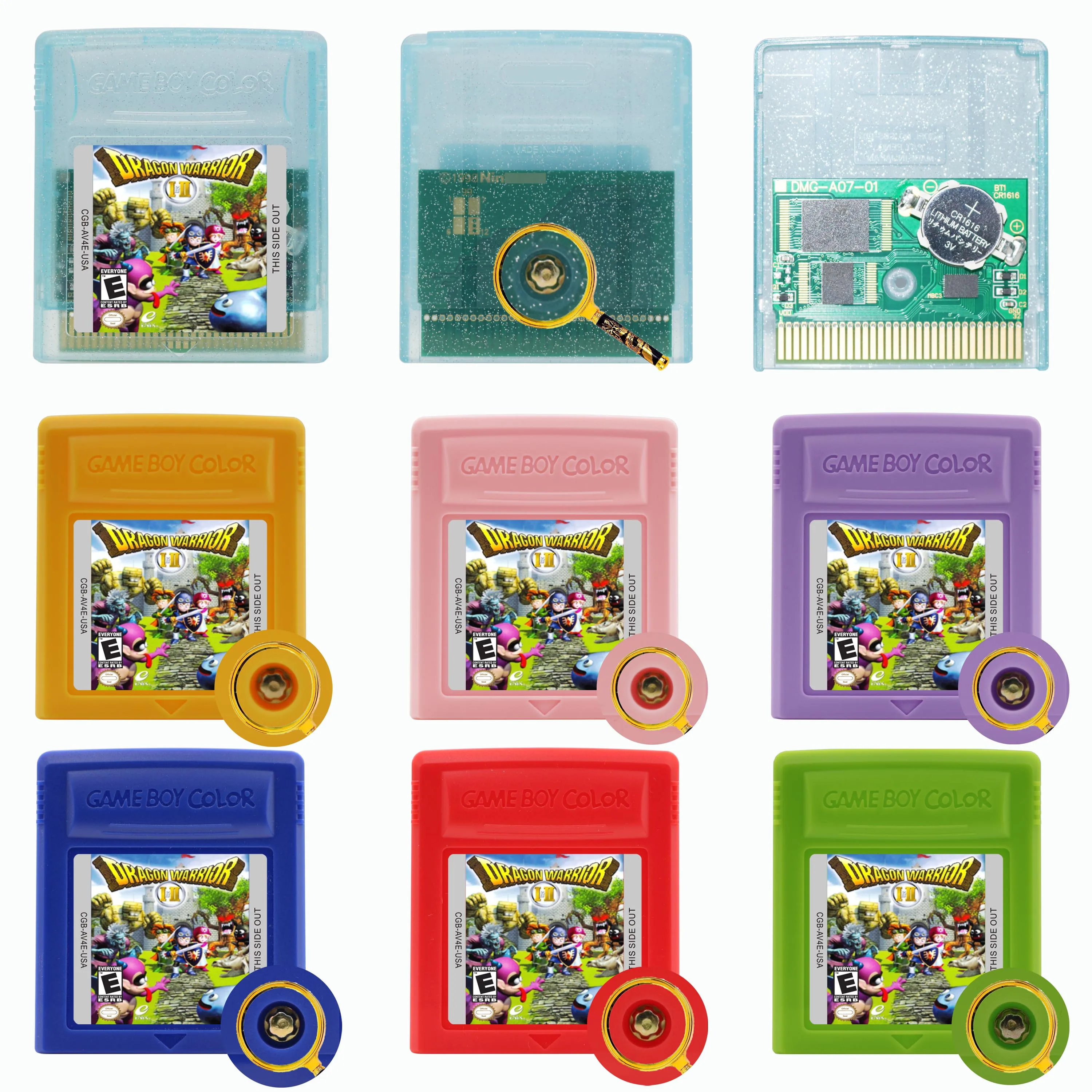 Dragon Warrior I & II GBC Game Cartridge 16 Bit Video Game Console Card High Quality Hexagon screw English Language For GBC/GBA
Dragon Warrior I & II GBC Game Cartridge 16 Bit Video Game Console Card High Quality Hexagon screw English Language For GBC/GBA
