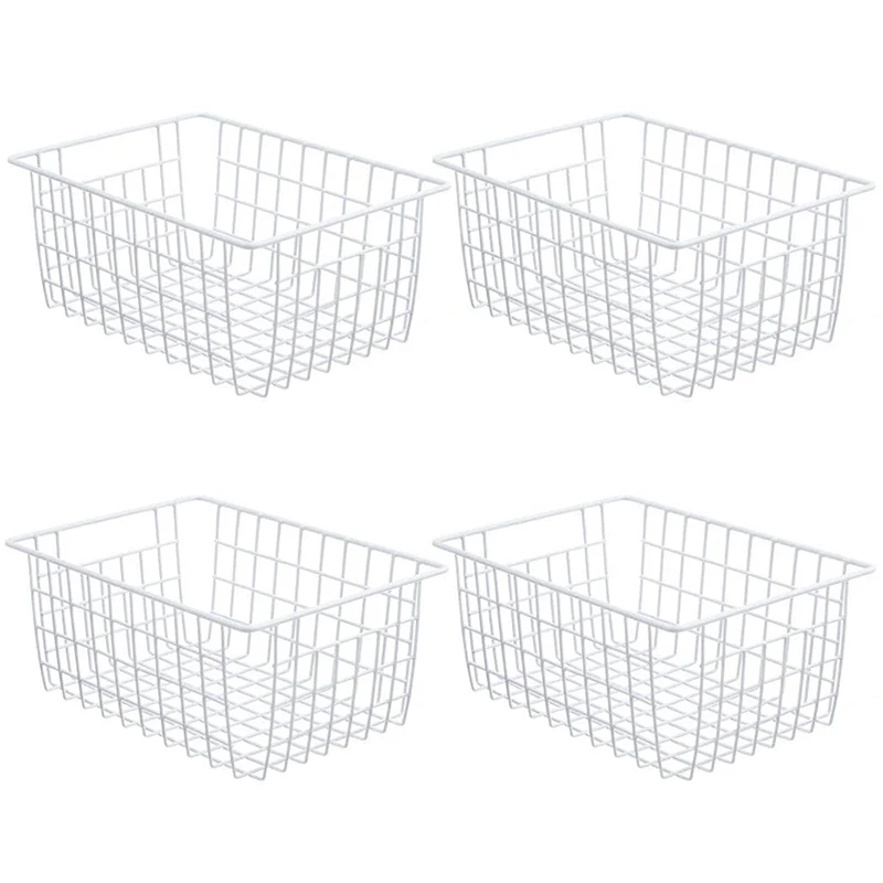 Wire Storage Basket 4 Pack Farmhouse Metal Wire Basket Freezer Storage Household Storage Organizer For Pantry,Shelf
Wire Storage Basket 4 Pack Farmhouse Metal Wire Basket Freezer Storage Household Storage Organizer For Pantry,Shelf