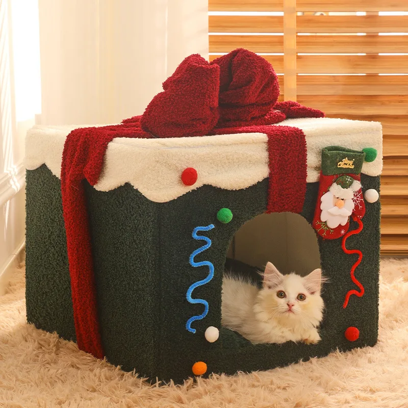YOKEE Christmas Cat's Nest Winter Warm Keeping Enclosed All Season General Cat House Bed House Pet Supplies
YOKEE Christmas Cat's Nest Winter Warm Keeping Enclosed All Season General Cat House Bed House Pet Supplies