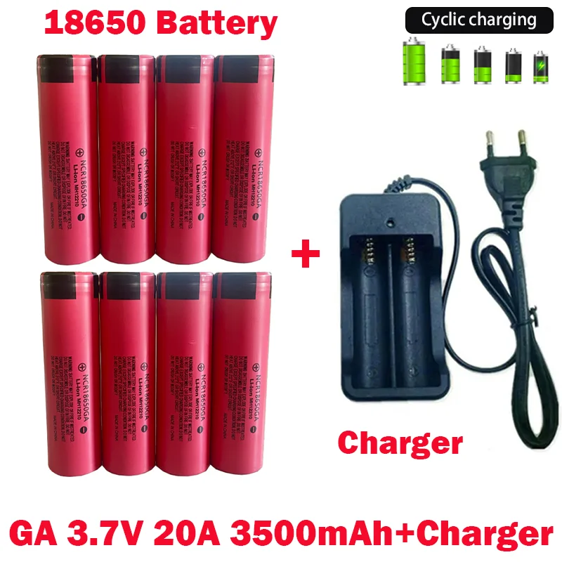 Free Shipping 18650Battery 2023NewBestselling GA 20A Li-ion3.7V 3500mAh+Charger RechargeableBattery Suitable Screwdriver Battery
Free Shipping 18650Battery 2023NewBestselling GA 20A Li-ion3.7V 3500mAh+Charger RechargeableBattery Suitable Screwdriver Battery