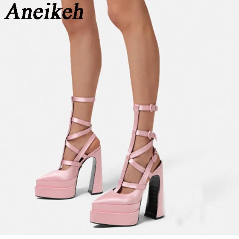 Aneikeh Women's Fashion Sexy Pointy Slingbacks Thick Heel Buckle Strap High Pumps 2024 Silk Platform Super High Heels Party Ball
Aneikeh Women's Fashion Sexy Pointy Slingbacks Thick Heel Buckle Strap High Pumps 2024 Silk Platform Super High Heels Party Ball