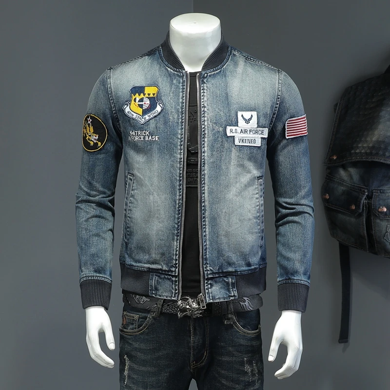 2022 Spring Autumn Denim Jacket with Flocking Embroidery Fashion Casual Hot Style Mens Clothing
2022 Spring Autumn Denim Jacket with Flocking Embroidery Fashion Casual Hot Style Mens Clothing