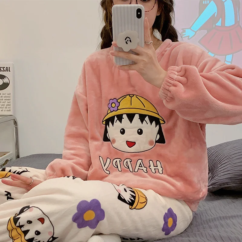Autumn And Winter Flannel Pajamas Women's Round Neck Long Sleeved Trousers Cute Cartoon Home Wear Suit Casual Wear Free Shipping
Autumn And Winter Flannel Pajamas Women's Round Neck Long Sleeved Trousers Cute Cartoon Home Wear Suit Casual Wear Free Shipping