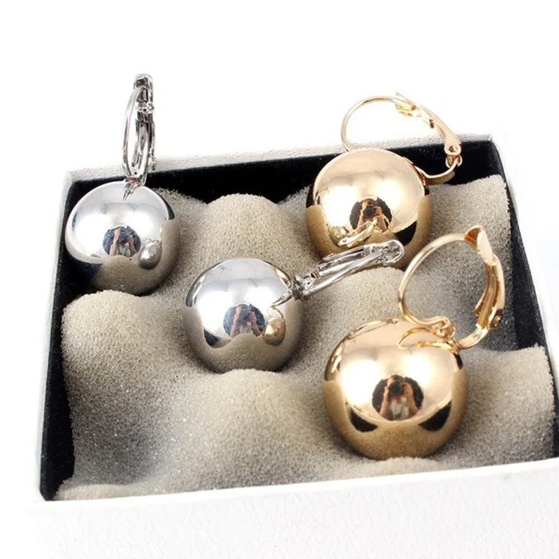 

Women's Fashion Ball-Shape Dangle Earrings Bohemia Creative White/Golden Ball Drop Earring Jewelry Best Gift For Friend