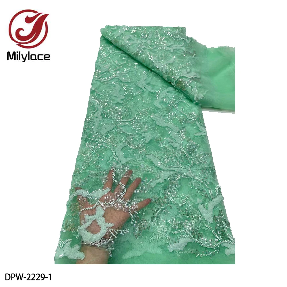 Hot Sale French Tulle Lace with Sequin Fabric High Quality African Fabric Lace Petty Embroidered Fabric for Dress DPW-2229
Hot Sale French Tulle Lace with Sequin Fabric High Quality African Fabric Lace Petty Embroidered Fabric for Dress DPW-2229