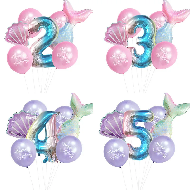 Mermaid Party Balloons 32inch 1 2 3 Foil Number Balloon Girls' Mermaid Tail Birthday Party Decorations Baby Shower Globos
Mermaid Party Balloons 32inch 1 2 3 Foil Number Balloon Girls' Mermaid Tail Birthday Party Decorations Baby Shower Globos
