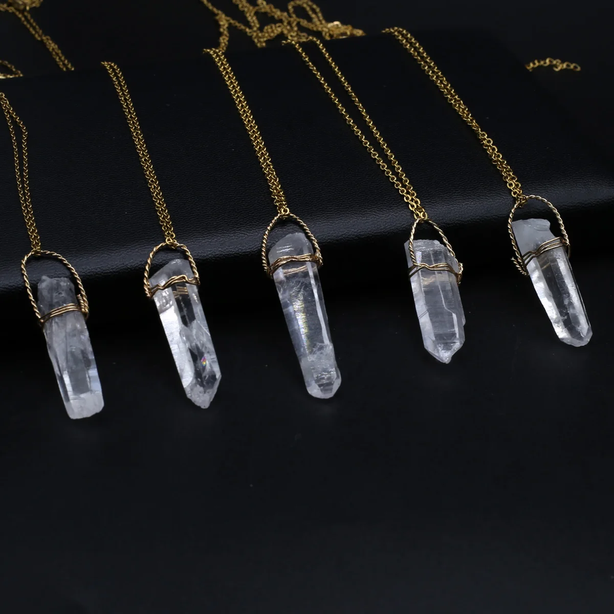 Natural Clear Quartzs Pendant Necklace Irregural Natural Stone Pendant Necklace for Women Making Jewerly DIY Gift 13×40-15×45mm
Natural Clear Quartzs Pendant Necklace Irregural Natural Stone Pendant Necklace for Women Making Jewerly DIY Gift 13×40-15×45mm