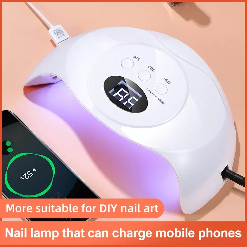 

2022New White Nail Dryer Machine UV LED Lamp USB Cable Home Use Nail UV Gel Varnish Dryer Lamp Nail Art Tools Therapy Dryer