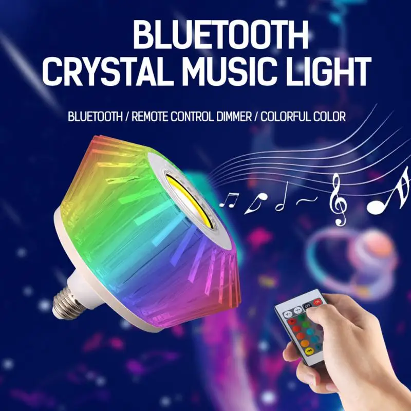 24W RGBW E27 Music RGB Color Changing Light Crystal Bulb Bluetooth Speaker Multicolor Decorative Bulb With Remote Control
24W RGBW E27 Music RGB Color Changing Light Crystal Bulb Bluetooth Speaker Multicolor Decorative Bulb With Remote Control