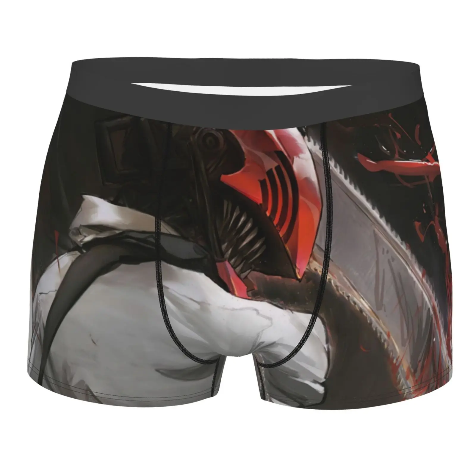 Крутые мужские трусы бензопилы аниме Danji, мужские трусы с двухсторонним принтом, мягкое женское нижнее белье, сексуальные мужские шорты