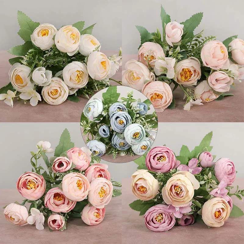 European-style Home Wedding Decoration Simulation Flower Retro Simulation Fake Flower Rayon Tea Rose Bouquet 10
European-style Home Wedding Decoration Simulation Flower Retro Simulation Fake Flower Rayon Tea Rose Bouquet 10