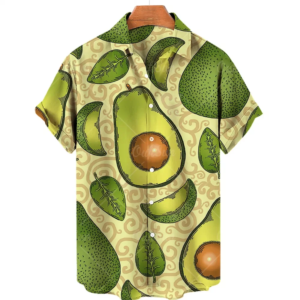 Hawaiian Fruit Shirts Avocado Print Shirts for Men Casual Loose Short Sleeve Beach Tops Cool Summer Fashion Women Men Camisa 5xl
Hawaiian Fruit Shirts Avocado Print Shirts for Men Casual Loose Short Sleeve Beach Tops Cool Summer Fashion Women Men Camisa 5xl