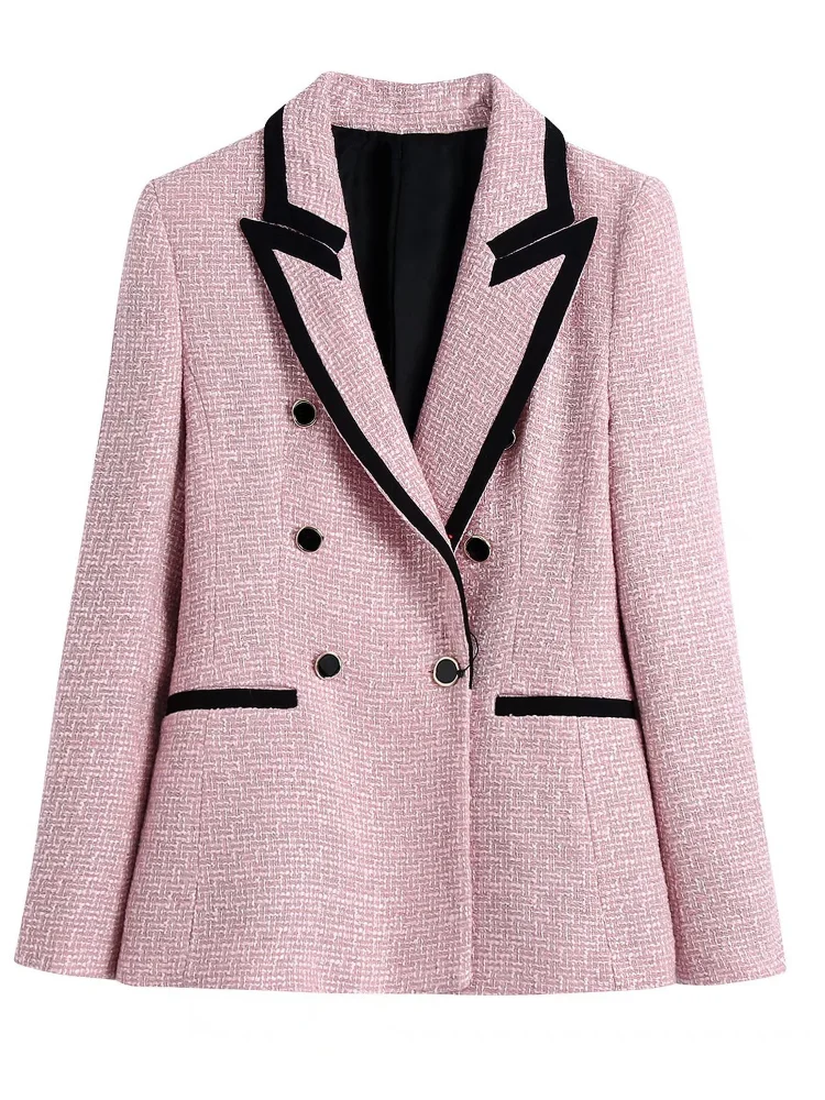 2021 Women's Fall New Fashion Double Breasted Textured Blazer Retro Long Sleeve Pocket Women's Coat Chic
2021 Women's Fall New Fashion Double Breasted Textured Blazer Retro Long Sleeve Pocket Women's Coat Chic