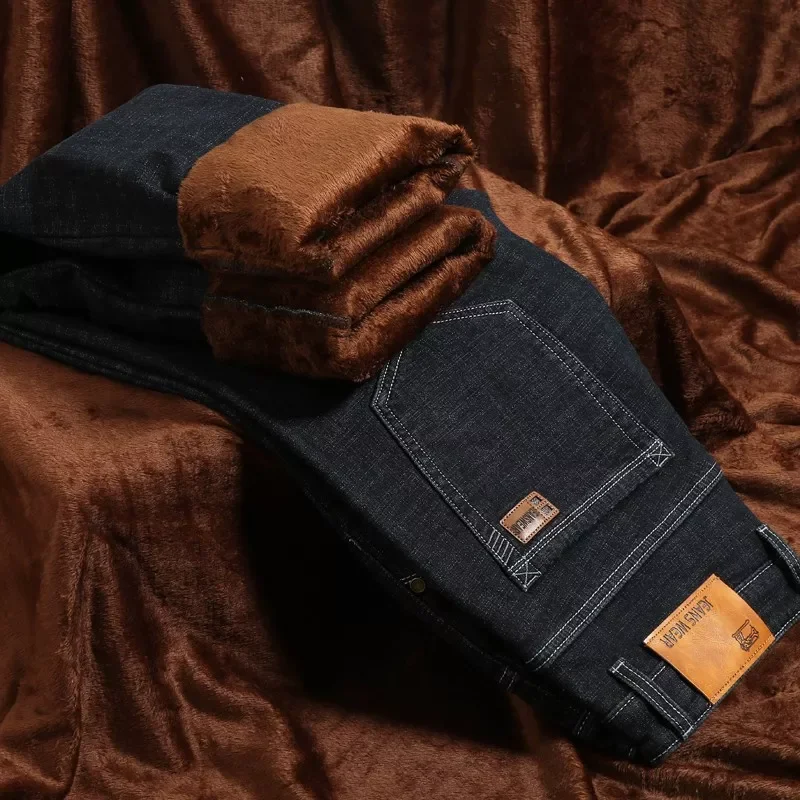 NEW IN Winter Thermal Warm Stretch Jeans Mens New High Quality Brand Fleece Pants Men Straight Trousers Jean
NEW IN Winter Thermal Warm Stretch Jeans Mens New High Quality Brand Fleece Pants Men Straight Trousers Jean