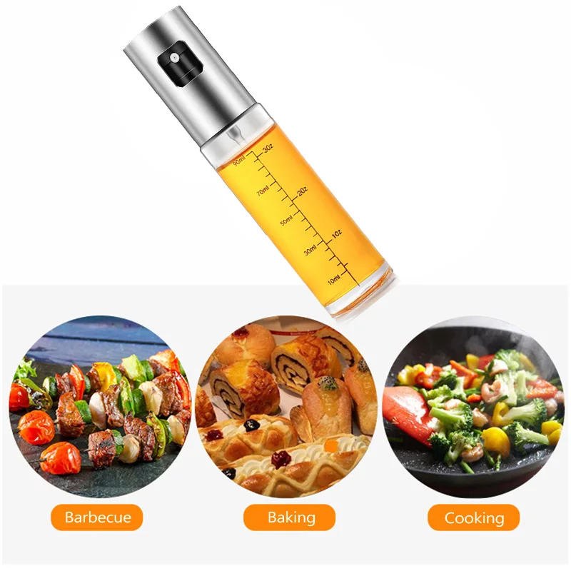 BBQ Olive Oil Spray Glass Bottle Pressing Typle with Scale for Kitchen Dispenser Bottle Squirt Container Oil Injection Pot 100M
BBQ Olive Oil Spray Glass Bottle Pressing Typle with Scale for Kitchen Dispenser Bottle Squirt Container Oil Injection Pot 100M
