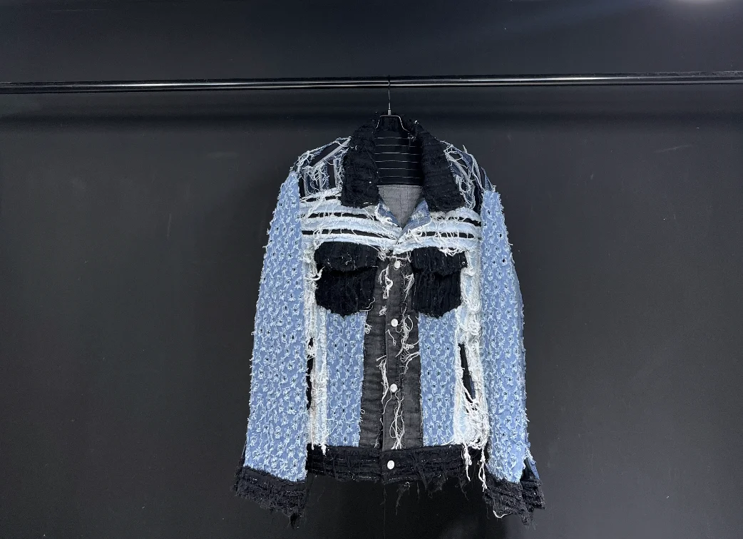 SuperAen Customized Denim Autumn Coat Washed Tassels Casual Loose High Street Women Jacket
SuperAen Customized Denim Autumn Coat Washed Tassels Casual Loose High Street Women Jacket