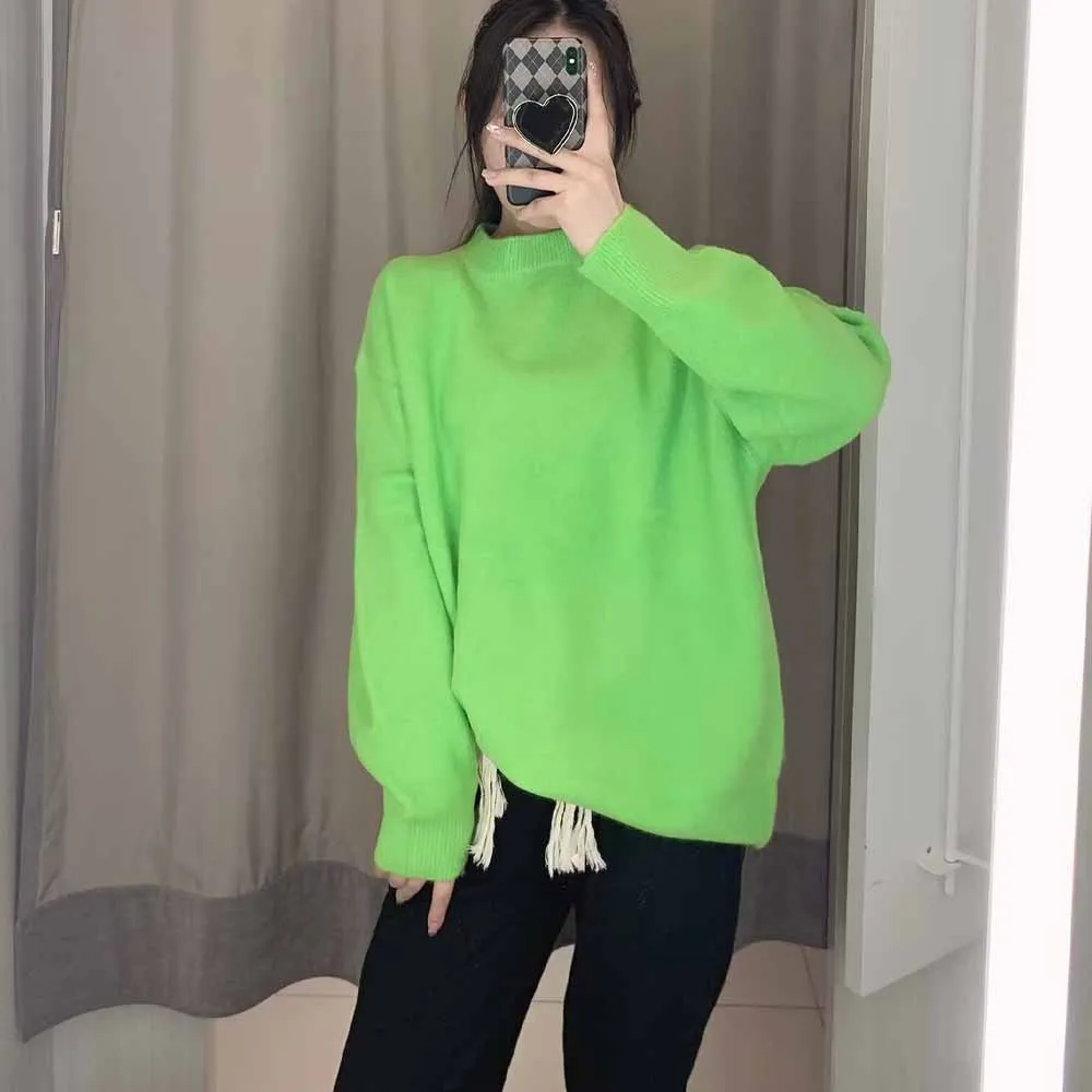 Женский трикотажный свитер в стиле ретро, с круглым вырезом и длинным рукавом
Женский трикотажный свитер в стиле ретро, с круглым вырезом и длинным рукавом