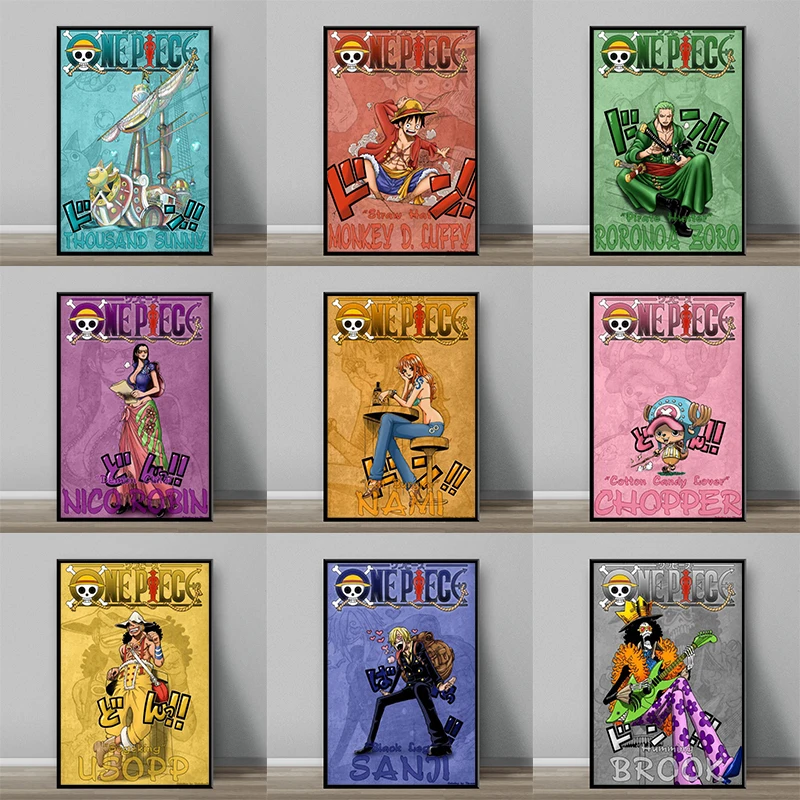 Japanese Anime ONE PIECE Canvas Painting Wall Art Picture for Living Room Home Decor Straw Hat Pirates Monkey D. Luffy Posters
Japanese Anime ONE PIECE Canvas Painting Wall Art Picture for Living Room Home Decor Straw Hat Pirates Monkey D. Luffy Posters