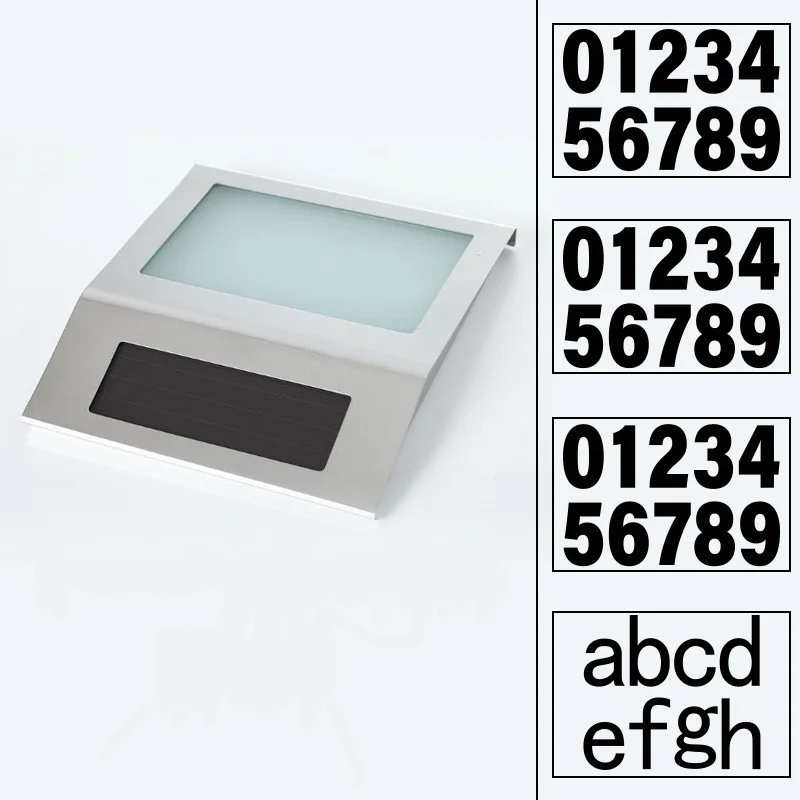 House Number Solar Light Outdoors Doorplate Address Sign Plate House Number Outdoor Porch Lights with Solar Rechargeable Battery
House Number Solar Light Outdoors Doorplate Address Sign Plate House Number Outdoor Porch Lights with Solar Rechargeable Battery
