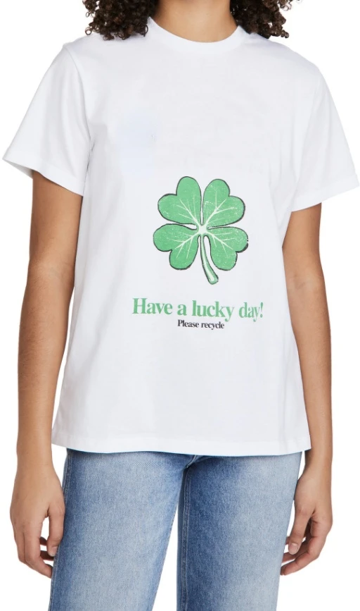 Women White T-shirt Smiley Four-leaf Clover Cherry Blossoms Printed O-neck Cotton Short Sleeve Top Spring Summer G3
Women White T-shirt Smiley Four-leaf Clover Cherry Blossoms Printed O-neck Cotton Short Sleeve Top Spring Summer G3