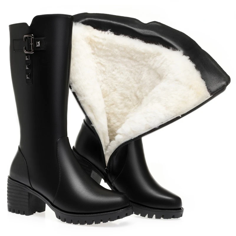 Botines Genuine Leather Women Riding Boots Women Winter Roman Style Boots High Heels New Warm Wool Large Size Women Long Boots
Botines Genuine Leather Women Riding Boots Women Winter Roman Style Boots High Heels New Warm Wool Large Size Women Long Boots