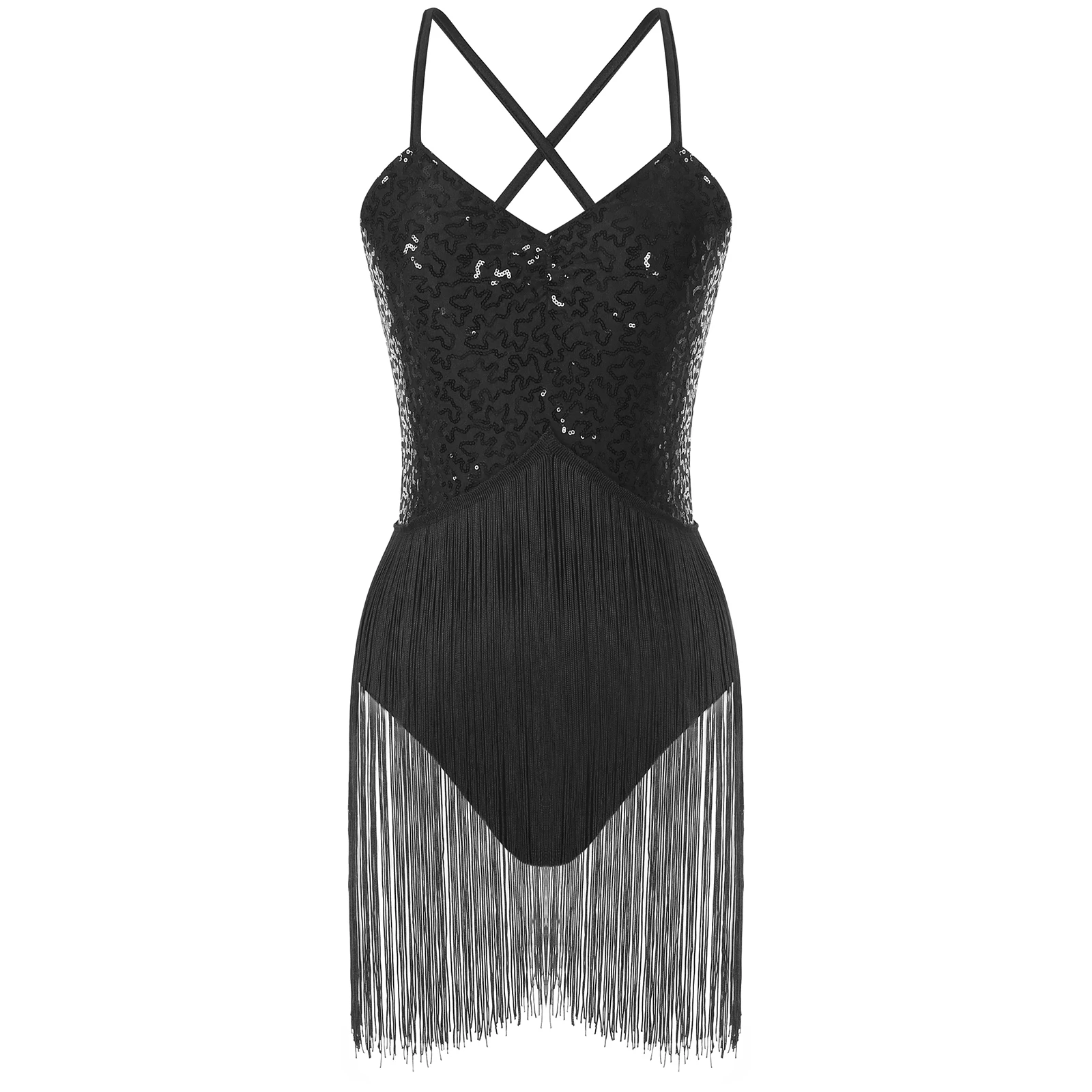 Sequins Fringed Latin Dance Dress Adult Women Long Sleeve Latin Dress Skirts Ballroom Samba Cha-Cha Tango Performance Costume
Sequins Fringed Latin Dance Dress Adult Women Long Sleeve Latin Dress Skirts Ballroom Samba Cha-Cha Tango Performance Costume
