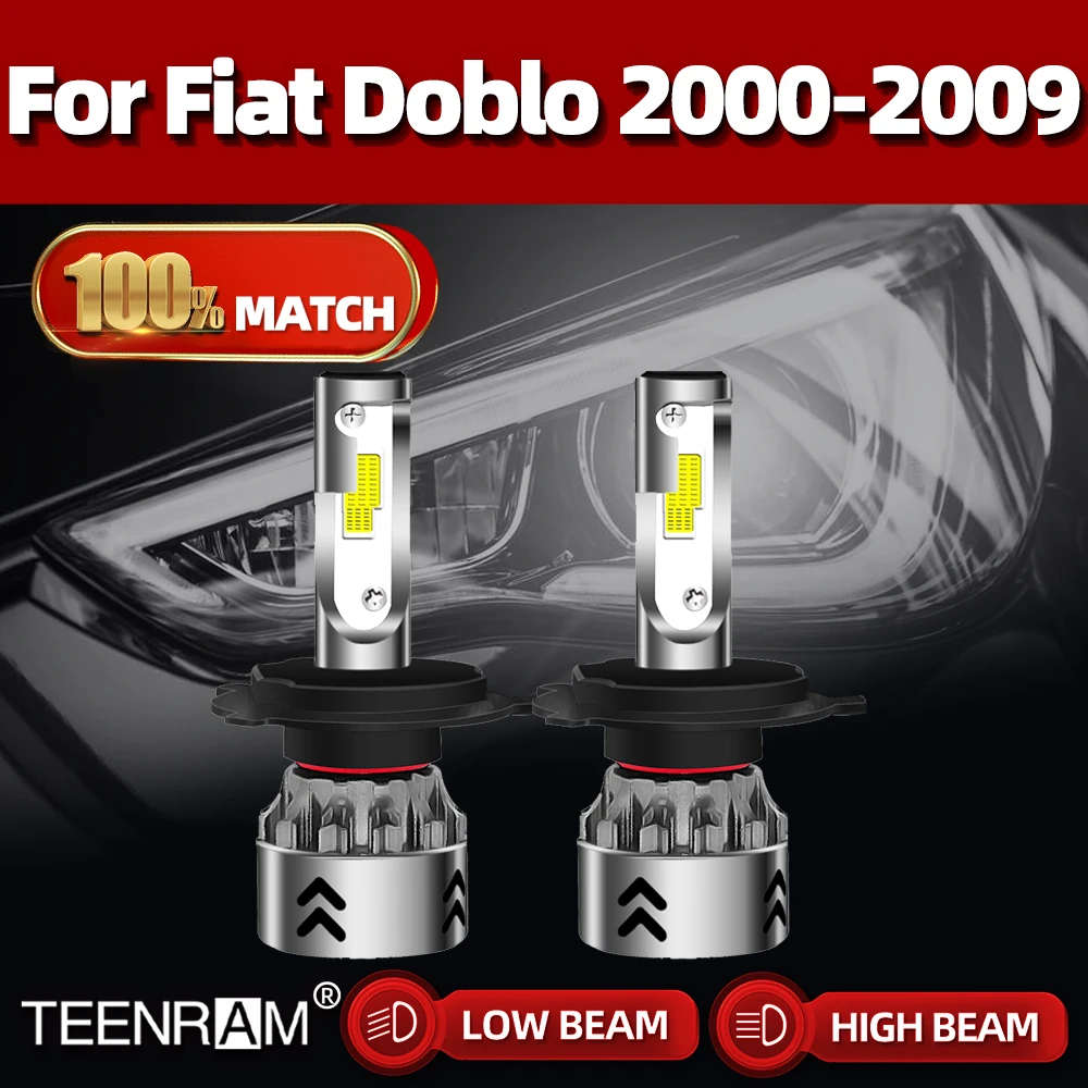 120W H4 LED Bulb 20000LM Canbus Car Headlight Turbo Auto Lamp 6000K White 12V For Fiat Doblo 2000-2004 2005 2006 2007 2008 2009
120W H4 LED Bulb 20000LM Canbus Car Headlight Turbo Auto Lamp 6000K White 12V For Fiat Doblo 2000-2004 2005 2006 2007 2008 2009