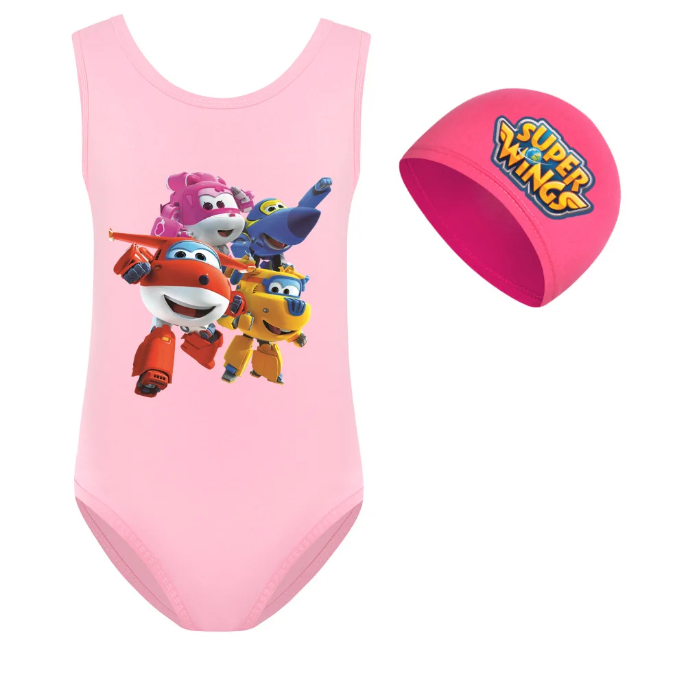 Super Wings Swimwear Kids Fashion Beach Wear Children One Piece Backless Swimming Toddler Girls Cartoon Swimsuit+cap 2pcs Suits
Super Wings Swimwear Kids Fashion Beach Wear Children One Piece Backless Swimming Toddler Girls Cartoon Swimsuit+cap 2pcs Suits