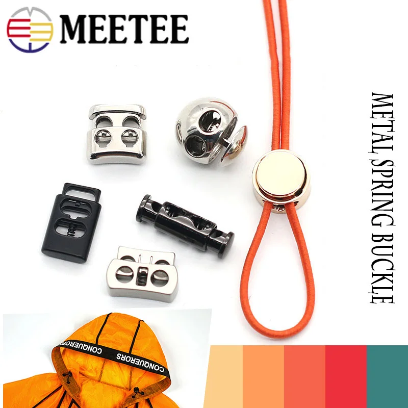 Meetee 10pcs Metal Spring Stopper Buckle Hat Rope Elastic Adjust Cord Lock DIY Clothing Decoration Button Cord End Spring Buckle
Meetee 10pcs Metal Spring Stopper Buckle Hat Rope Elastic Adjust Cord Lock DIY Clothing Decoration Button Cord End Spring Buckle
