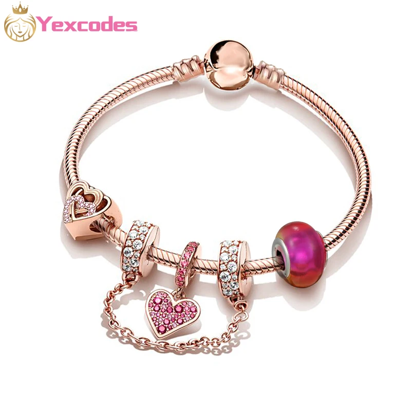 2022 New European Rose Gold Charm Bracelet Elegant Love Ladies Bracelet DIY Peach Heart Exquisite Wedding Party Girlfriend Gifts
2022 New European Rose Gold Charm Bracelet Elegant Love Ladies Bracelet DIY Peach Heart Exquisite Wedding Party Girlfriend Gifts