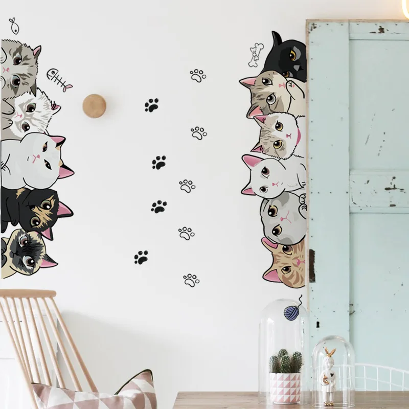 Hand-painted Cute Cat Combination Cartoon Wall Stickers DIY Art Vinyl Cabinet Door Stickers Children's Room Decoration Stickers
Hand-painted Cute Cat Combination Cartoon Wall Stickers DIY Art Vinyl Cabinet Door Stickers Children's Room Decoration Stickers