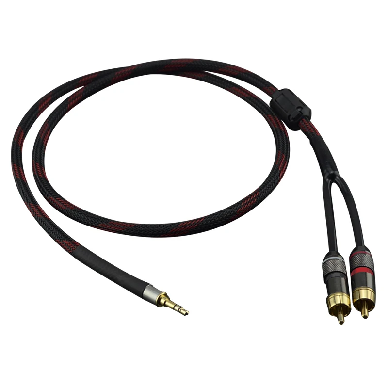 Anti-jamming mobile phone computer audio connection fever grade 3.5mm to RCA double lotus one point two red and white audiocable
Anti-jamming mobile phone computer audio connection fever grade 3.5mm to RCA double lotus one point two red and white audiocable