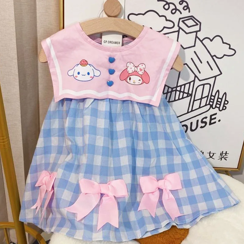 Kawaii Sanrieod My Melody Cinnamoroll Bow Tie Dresses Girls Summer Clothes 2023 New Cartoon Children Skirt Kids Fashion Clothing
Kawaii Sanrieod My Melody Cinnamoroll Bow Tie Dresses Girls Summer Clothes 2023 New Cartoon Children Skirt Kids Fashion Clothing