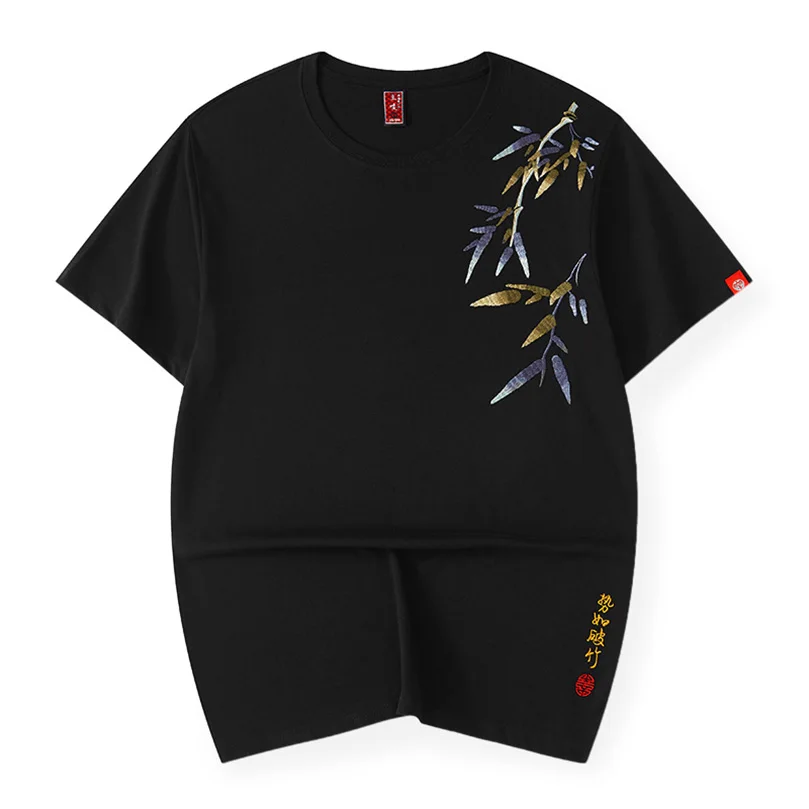 Bamboo Embroidery Tshirt Men Jersey 100% Cotton Men's T-Shirt Tops For Teens Male Clothing Kpop 2023 Summer
Bamboo Embroidery Tshirt Men Jersey 100% Cotton Men's T-Shirt Tops For Teens Male Clothing Kpop 2023 Summer
