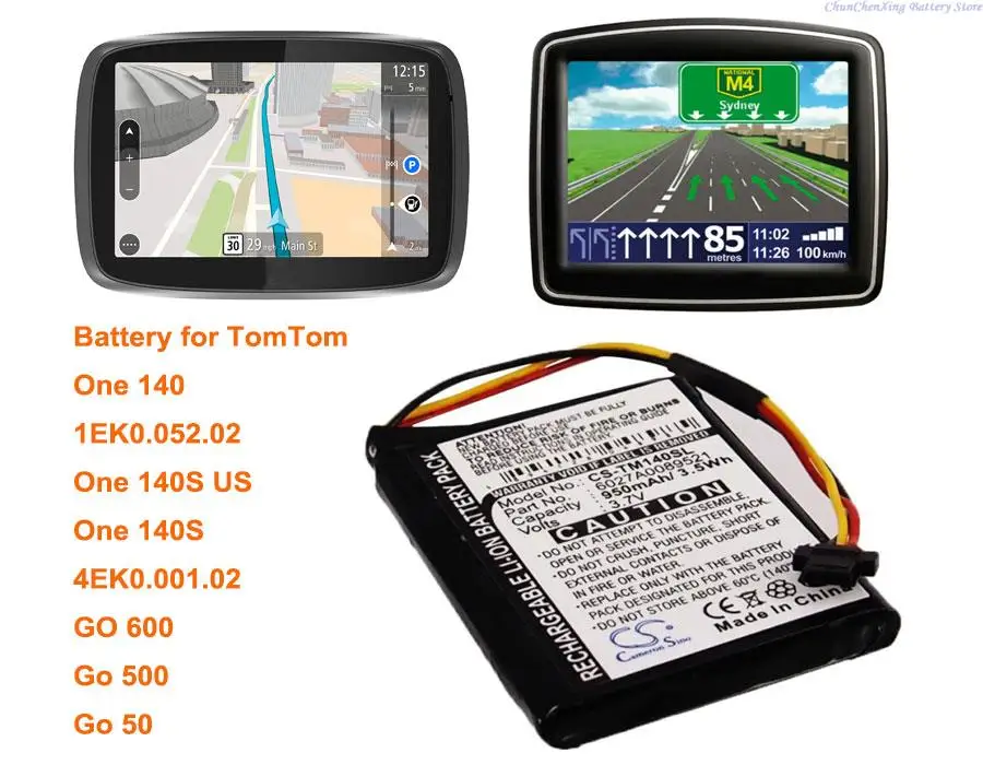950mAh navigation Battery VF6D, VF6S for TomTom Go 500, GO 600, One 140, One 140S, One 140S US, Go 50, One 140 S
950mAh navigation Battery VF6D, VF6S for TomTom Go 500, GO 600, One 140, One 140S, One 140S US, Go 50, One 140 S