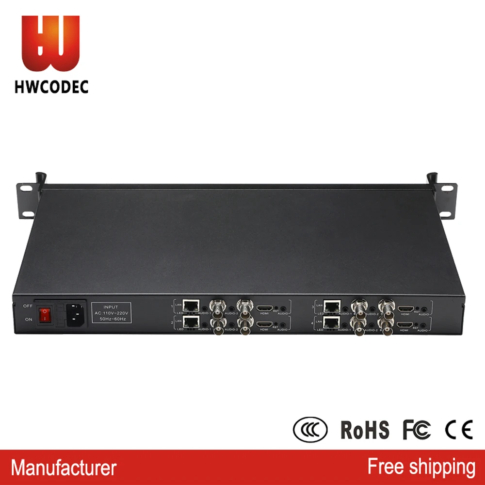 HWCODEC H5412B 4 Channels HDMI Encoder 8 Channels CVBS IPTV Encoder H.264 Encoder Support RTSP RTMP RTP For YouTube, Facebook
HWCODEC H5412B 4 Channels HDMI Encoder 8 Channels CVBS IPTV Encoder H.264 Encoder Support RTSP RTMP RTP For YouTube, Facebook