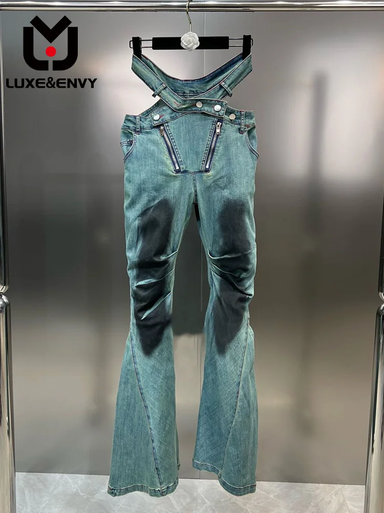 LUXE&ENVY Vintage Waist Split Hollow Out Design Jeans Women Zipper Button Denim Flare Pants 2023 Autumn Female New Tide
LUXE&ENVY Vintage Waist Split Hollow Out Design Jeans Women Zipper Button Denim Flare Pants 2023 Autumn Female New Tide