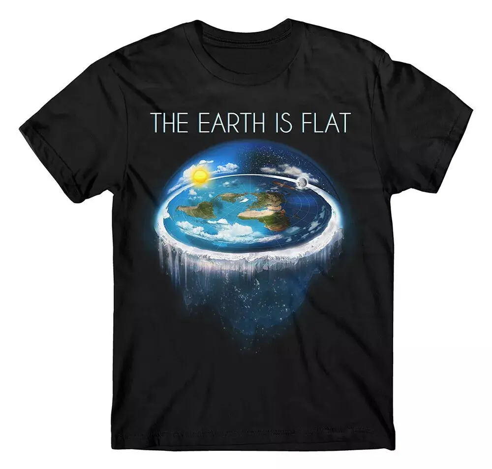 Забавная футболка The Earth Is Flat с надписью Аниме футболки рисунком Y2K топы унисекс